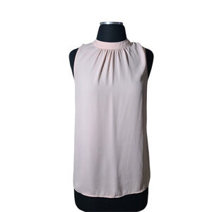 Dr2 sleeveless blouse halter color pale rose , nude sz S